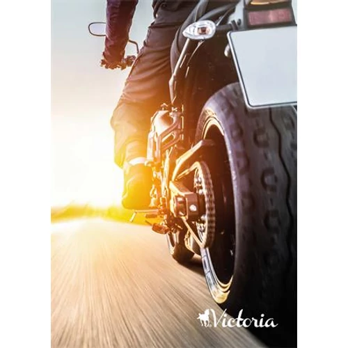 Füzet, tűzött, A5, kockás, 96 lap, VICTORIA "Rider"