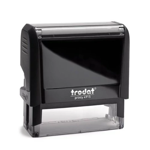 Bélyegző, TRODAT "Printy 4915", fekete ház, fekete párnával
