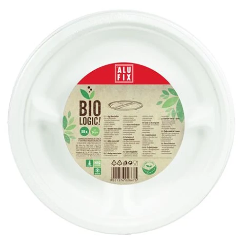 Menü tányér, 26 cm, 3 részes, ALUFIX, "BioLogic"