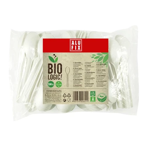 Desszert kanál, 100 db, ALUFIX, "BioLogic"