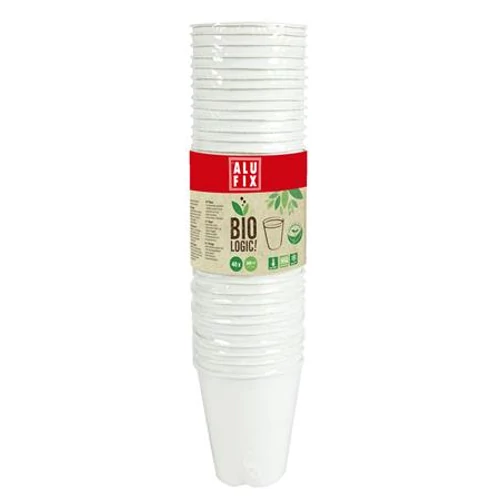 Pohár, 260 ml, 40 db, ALUFIX, "BioLogic"