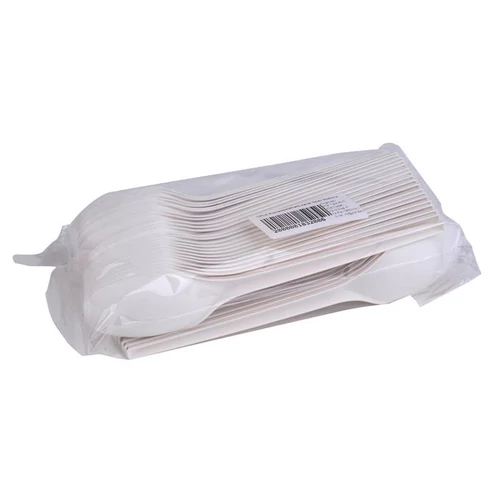Műanyag kanál, bio, lebomló, 50 db, fehér