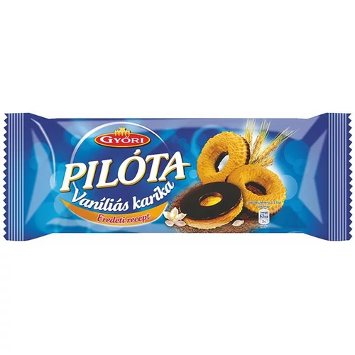 Vaníliás karika, 150 g, GYŐRI " Pilóta", étcsokoládés