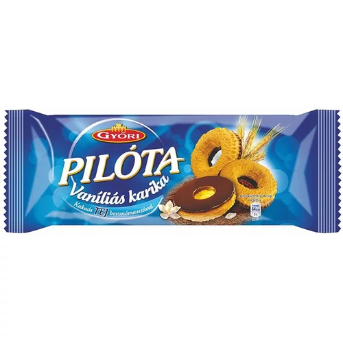 Vaníliás karika, 150 g, GYŐRI "Pilóta", tejcsokoládés