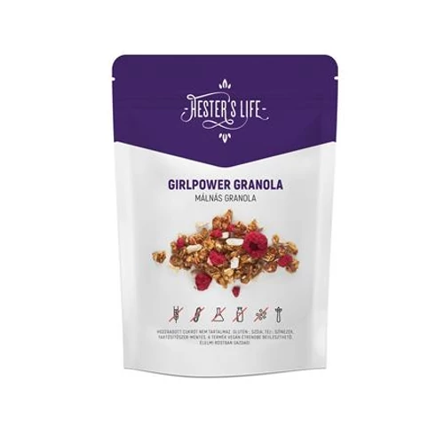 Granola, 60 g, HESTER`S LIFE "Girlpower", málnás