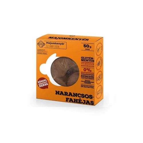 Keksz, paleo, 50 g, MAJOMKENYÉR, narancsos-fahéjas