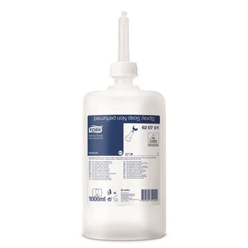Spray szappan, 1 l, kozmetikum, illatmentes, S11 rendszer, TORK, átlátszó