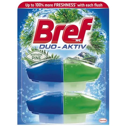 WC illatosító gél utántöltő, 2x50 ml, BREF "Duo Aktiv", fenyő