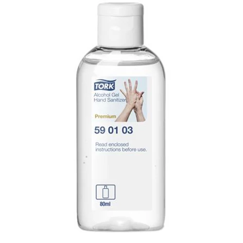 Kézfertőtlenítő gél, alkoholos, 80 ml, TORK