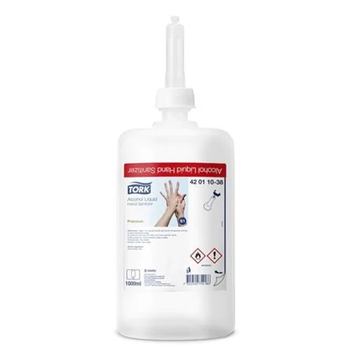 Kézfertőtlenítő folyadék, alkoholos, S1 rendszer, 1000 ml, TORK