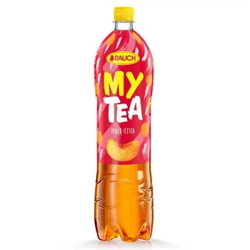 Üdítőital, szénsavmentes, 1,5 l, RAUCH "Mytea", őszibarack