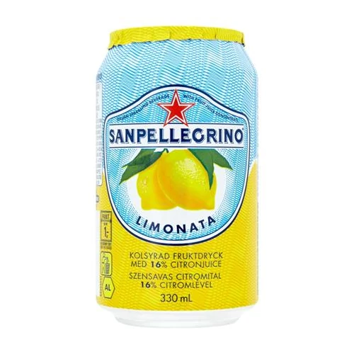 Üdítőital, szénsavas, 0,33 l, SAN PELLEGRINO, citrom