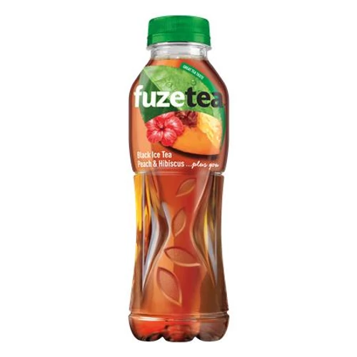 Üdítőital, szénsavmentes, 0,5 l, FUZETEA, barack-hibiszkusz