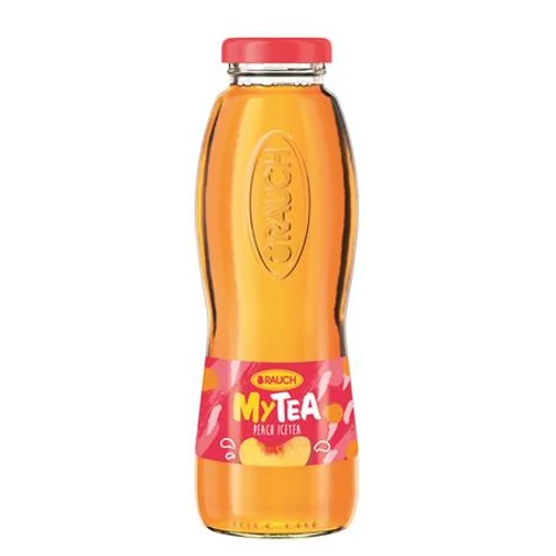 Üdítőital, szénsavmentes, 0,33 l, üveges, RAUCH "Mytea", őszibarack
