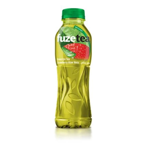 Üdítőital, szénsavmentes, 0,5 l, FUZETEA, zöld tea eper-aloevera