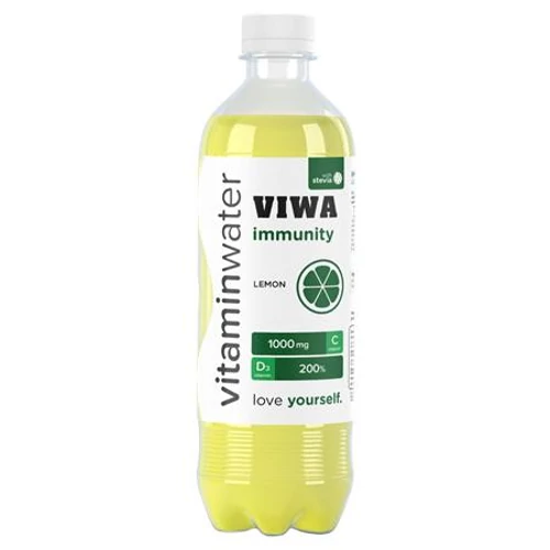 Vitaminital, szénsavmentes, 0,5 l, VIWA "Immunity C-1000", citrom