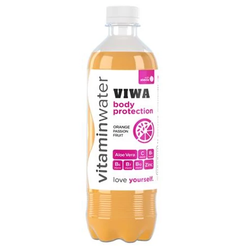 Vitaminital, szénsavmentes, 0,5 l, VIWA "Body Protection", narancs-maracuya