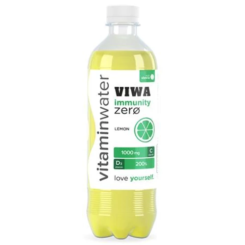 Vitaminital, szénsavmentes, cukormentes, 0,5 l, VIWA "Immunity C-1000 Zero", citrom