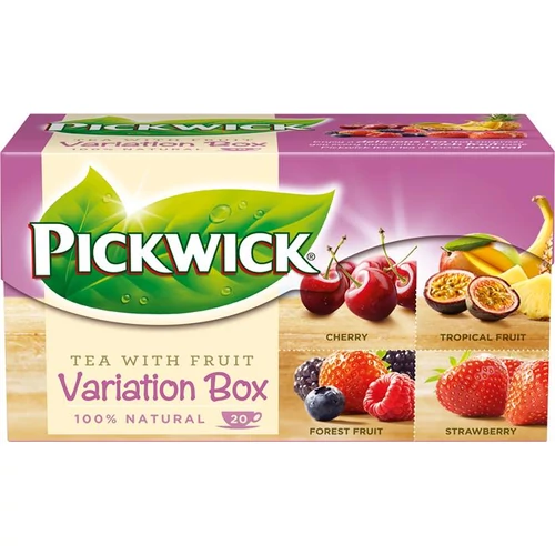 Fekete tea, 20x1,5 g, PICKWICK "Variációk I", eper, erdei gyümölcs,meggy, trópusi gyümölcs