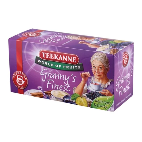 Gyümölcstea, 20x2,5 g, TEEKANNE "Granny Finest", szilvás-fahéjas