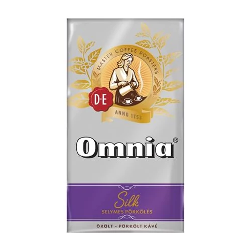 Kávé, pörkölt, őrölt, vákuumos csomagolásban, 1000 g,  DOUWE EGBERTS "Omnia", silk