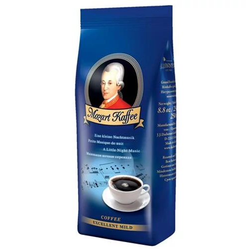 Kávé, pörkölt ,őrölt, 250 g, MOZART "Excellent Mild"