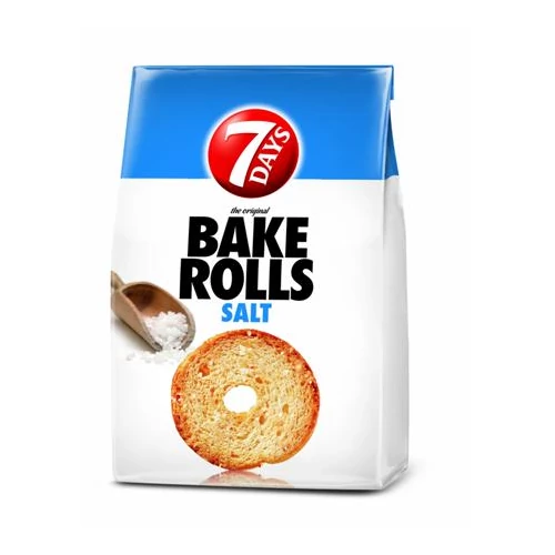 Pirított kenyérkarika, 80 g, 7DAYS "Bake Rolls", sós