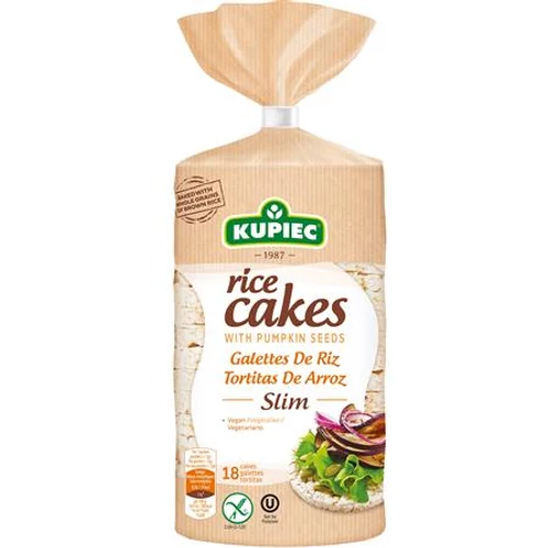 Puffasztott rizs, 90 g, KUPIEC "Slim", tökmagos