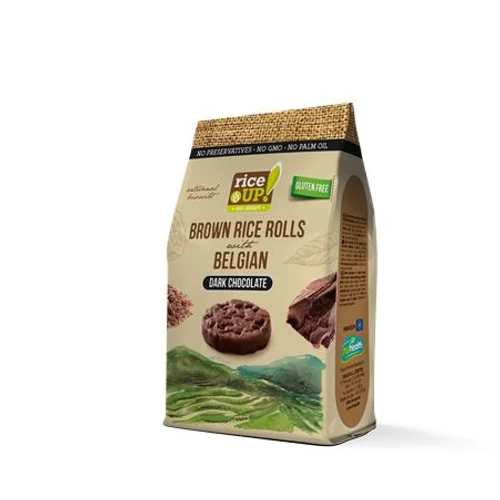 Barnarizs chips, 50 g, RICE UP, étcsokoládés
