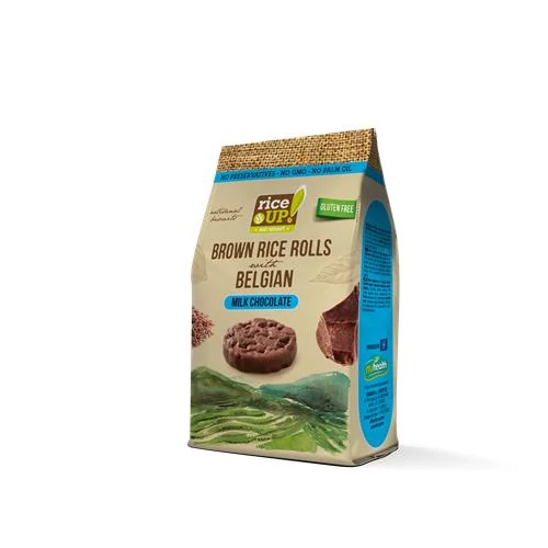 Barnarizs chips, 50 g, RICE UP, tejcsokoládés