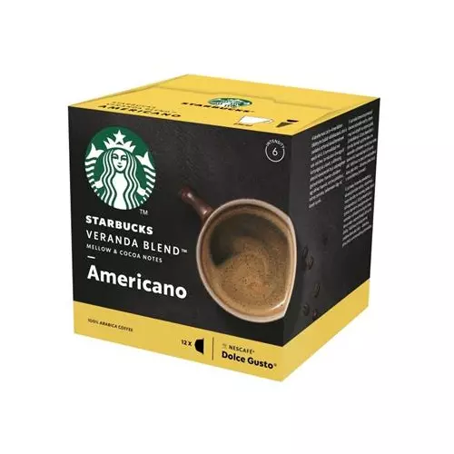 Kávékapszula, 12 db, STARBUCKS by Dolce Gusto®, "Veranda Blend Americano"