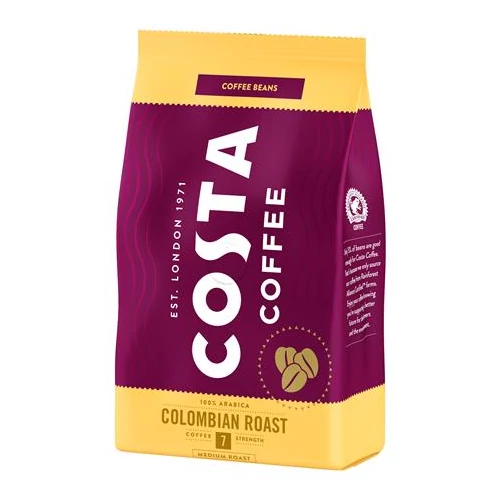 Kávé, pörkölt, szemes, 500 g, COSTA "Colombian Roast"