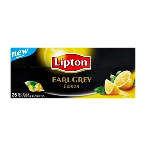 Fekete tea, 25x2 g, LIPTON "Earl grey", citrom