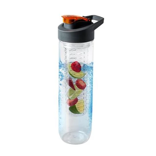 Kulacs, gyümölcstartó infuserrel, akasztóval, műanyag, 0,8l