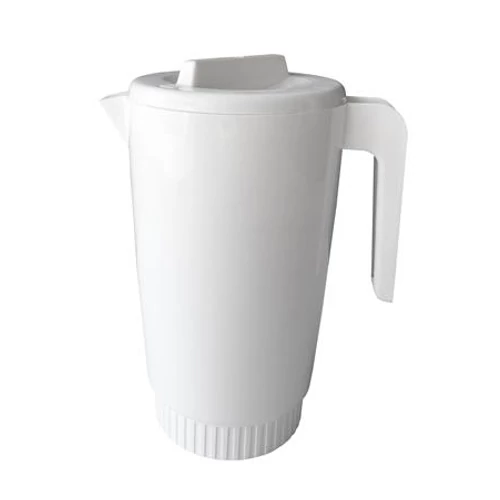 Vizeskancsó, műanyag, fedéllel, fehér, 2,15 l