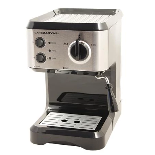 Presszókávéfőző,  SZARVASI "CM 4677", fekete-inox