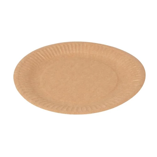 Papírtányér, kraft, 18 cm, "Be Green"