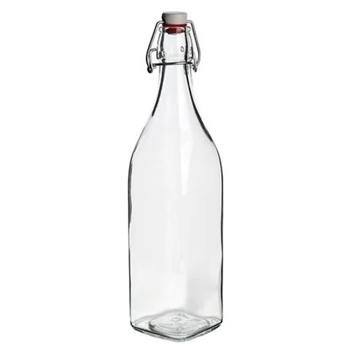 Csatos tárolóüveg, palack, 1 l