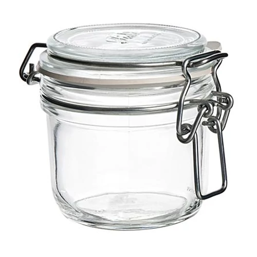 Csatos tárolóüveg, öblös, 2db-os szett, 0, 5l