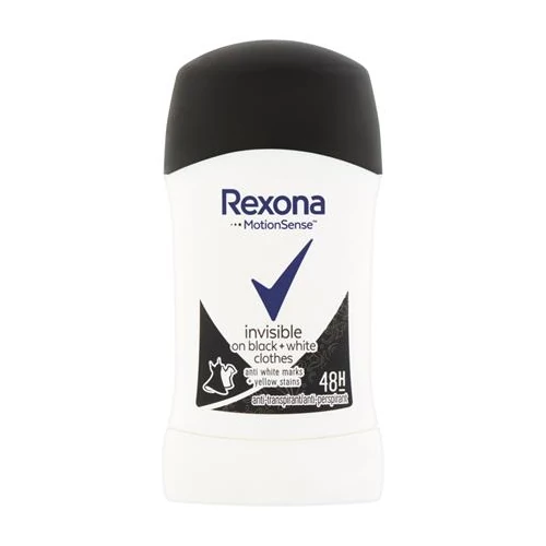 Izzadásgátló stift, 40 ml, REXONA "Invisible Black & White"