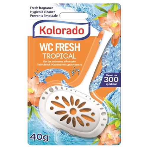 WC tisztító blokk, 40 g, "Kolorado", trópusi