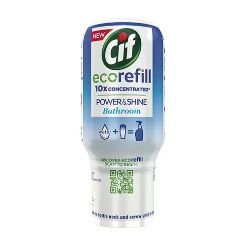 Fürdőszobai tisztító spray, szuperkoncentrátum, utántöltő, 70 ml, CIF "Power&Shine Ecorefill"
