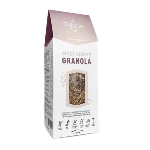 Granola, 320 g, HESTER`S LIFE, fűszeres-kávés