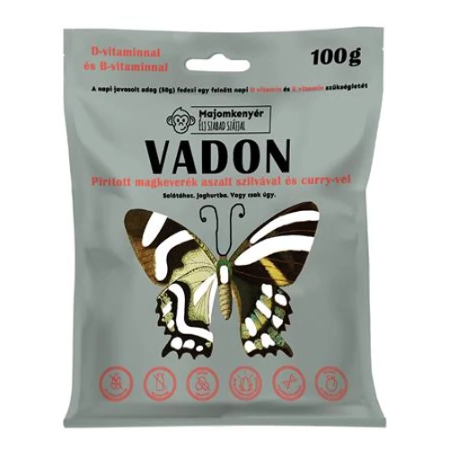 Magkeverék, 100 g, MAJOMKENYÉR "Vadon", aszalt szilva-curry