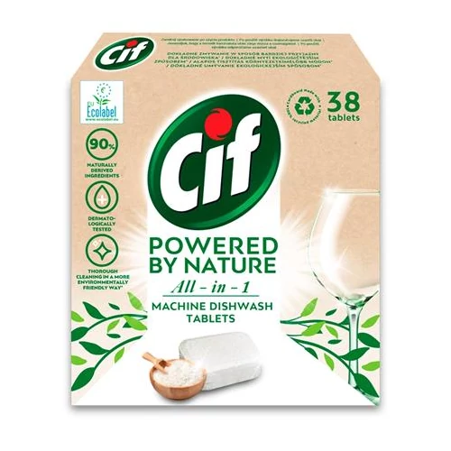 Mosogatógéptabletta, 38 db, CIF "Nature`s All-in-One"