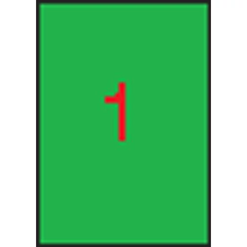 Etikett, 210x297 mm, színes, APLI, neon zöld, 100 etikett/csomag