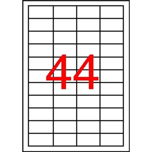 Etikett, 48,5x25,4 mm, poliészter, időjárásálló, matt, APLI, áttetsző, 4400 etikett/csomag