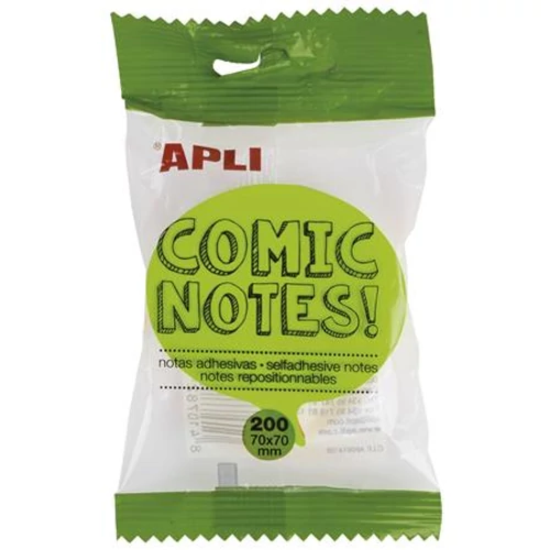 Öntapadó jegyzettömb, mondatfelhő alakú, 200 lap, APLI "Comic notes"