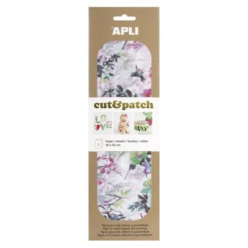 Decoupage papír, 300×500 mm, APLI "Cut&patch", faág minta