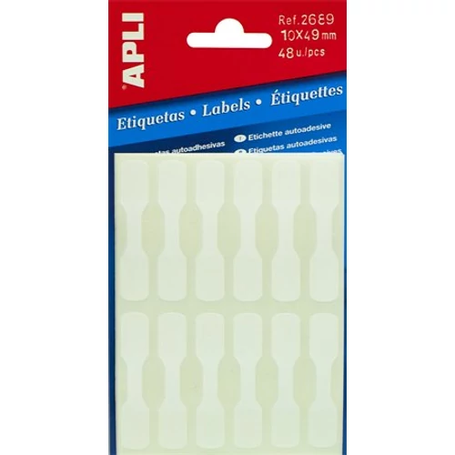 Etikett, 10x49 mm, kézzel írható, ékszerekhez, APLI, 48 etikett/csomag
